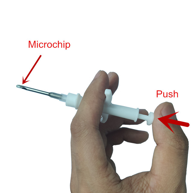 2,12 * 12 mm RFID-Implantat-Mikrochip mit Spritze